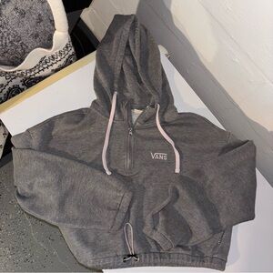 VANS cropped quarter zip sweatshirt hoodie